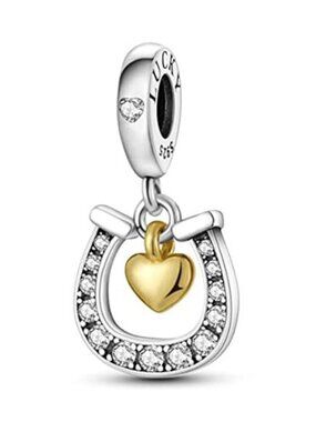 Sterling Silver Butterfly Charm Bead Bracelet Pendant CZ Jewelry For Women